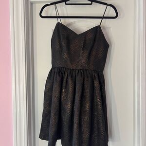 Love Ady Black Metallic Detail Dress